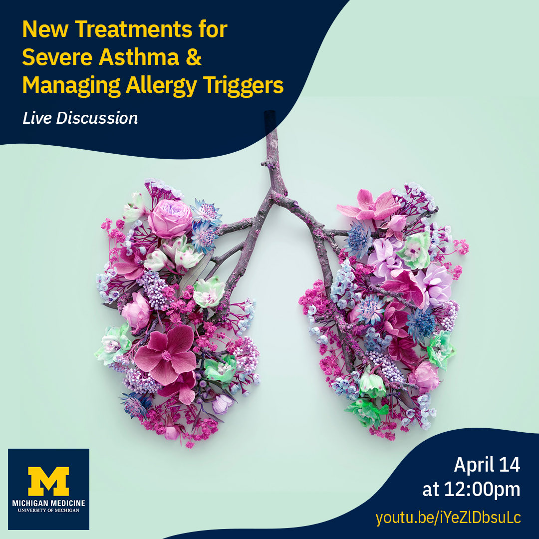 Looking forward to discussing asthma treatments this week with my colleague Anna Kovalszki from allergy ⁦<a href="/umichmedicine/">Michigan Medicine</a>⁩ and one of our patients. Hope to have a lively discussion.