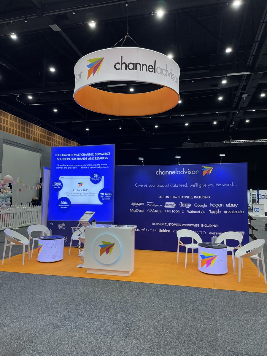 Love the @channeladvisor booth at this year’s <a href="/RetailGlobalAU/">Retail Global Gold Coast</a> event! If you are on the Good Coast, come by for a chat with our team!