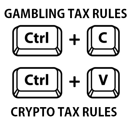 cryptoady's tweet photo. This is where the crypto tax went wrong ! Applying gambling tax rules on crypto. https://t.co/cD0vLjpvCH