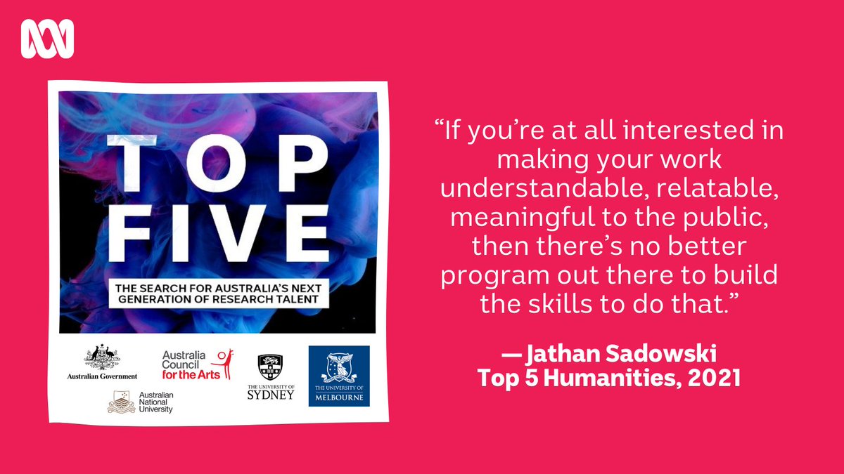 Are you an early-career scholar wanting to sharpen your communication skills?

The #ABCTop5 media residency offers Australia's emerging thinkers training in media communication and developing content for ABC platforms.

Apply now: ab.co/3uwPp59