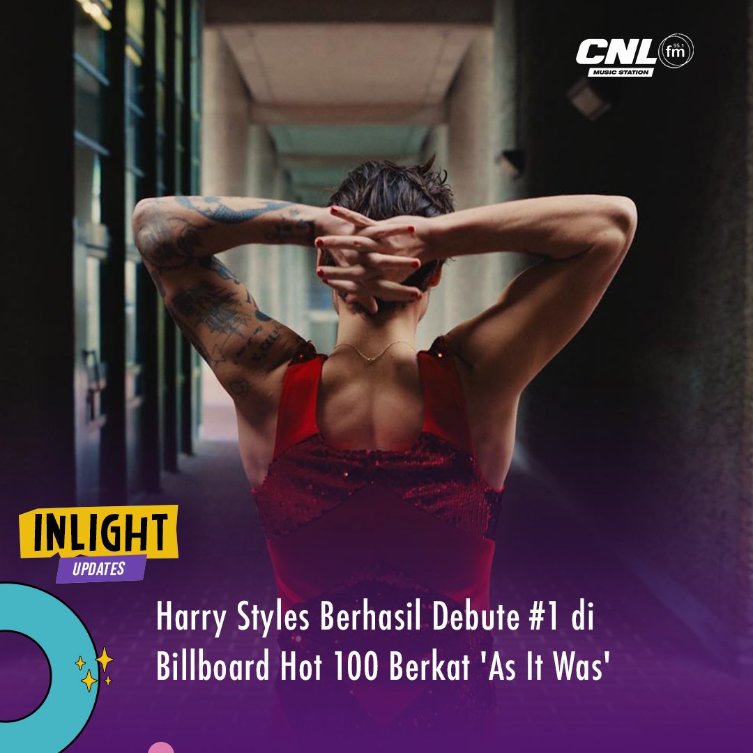 Gratz, <a href="/harrys/">Harry's</a> !

Setelah 'Watermelon Sugar' dari album Fine Line, kali ini ada single baru milik Harry Styles 'As It Was' yang berhasil debut pada posisi #1 Chart Billboard Hot 100 dan menggeser posisi 'Heat Waves' milik Glass Animals, Paramuda! 🥳