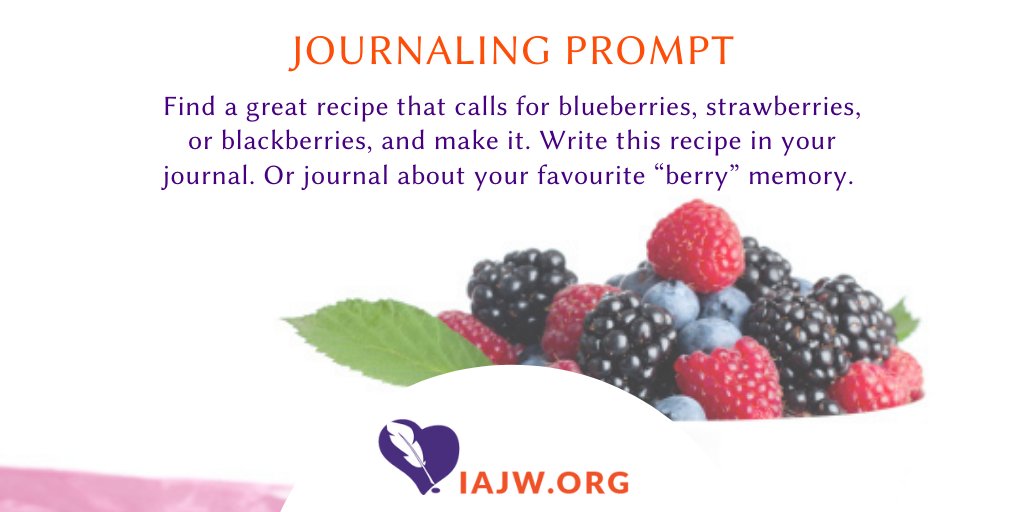 Write about your favorite berry recipe and share your experience. Do share in the comments too!

#IAJW #LyndaMonk #journaling #journalprompts #recipe #favoriterecipes #berries #berryrecipes #foodjournal #journalwritingonfood #recipesharing #recipewriting #writeforhealth