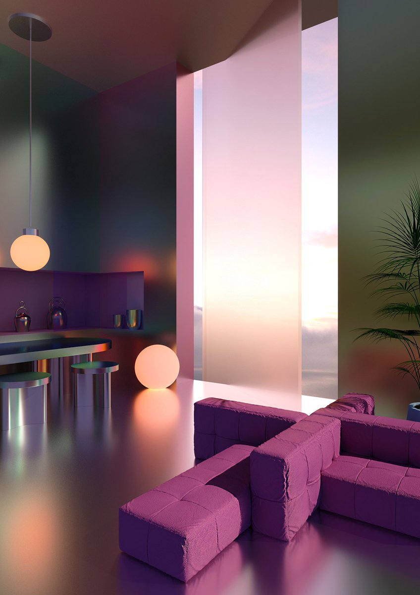 GM Everyone💜

#digitalart #nft #NFTCommunity #render #3dart #3dmodeling  #C4D #octane #cgi #architecture