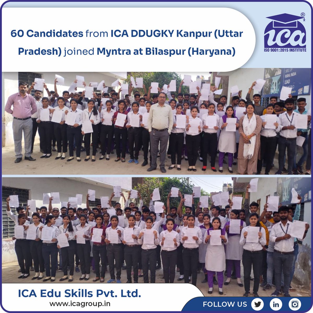 ICA_Skill's tweet photo. Lo and behold! What a year ending!

Back-to-back bulk placements all over the nation!

Empowered women trained by ICA Edu Skills under the DDUGKY project are spreading their wings in the local and beyond!

#ICASkill #PlacementStories #BulkPlacement #DDUGKY #womenempowerment https://t.co/Qs4vlESfNF