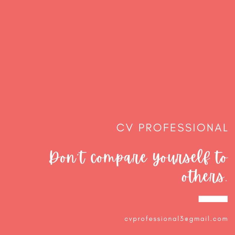 cvprofessional7's tweet photo. Don’t compare yourself to others 👏
#CVProfessional #cvwriter #jobsearch #cv #resumewriter #resume #jobseeker #careercoach #cvtips #careeradvice #cvwriting #jobs #hiring #careercoaching #cvwritingtips #cvrevamp #careeradvisor #careerstrategist #motivation #jobs https://t.co/MFOa1IH1rQ