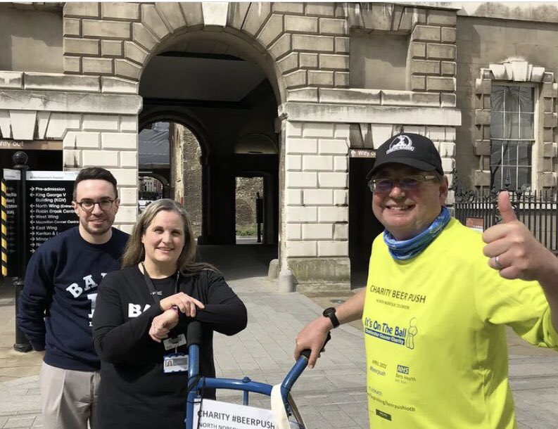 WELL DONE <a href="/moongazerale/">Moon Gazer Ale</a> for completing the gruelling 149 mile journey from Norfolk-London by foot, pushing a beer barrel to raise funds for <a href="/Itsontheball/">It's On The Ball</a> testicular cancer charity. #oncology #charity #fundraising #cancer #brewing #brewery #fundraiser #charitable #printing #print