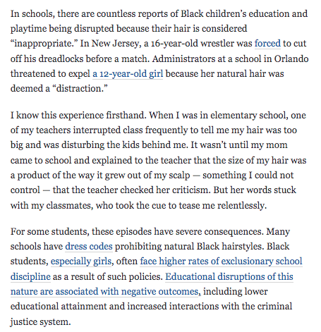 <a href="/ToellaPliakas/">Toella Pliakas</a>: “Yes, we need a law protecting Black people against hair discrimination.” #CrownAct  washingtonpost.com/opinions/2022/…