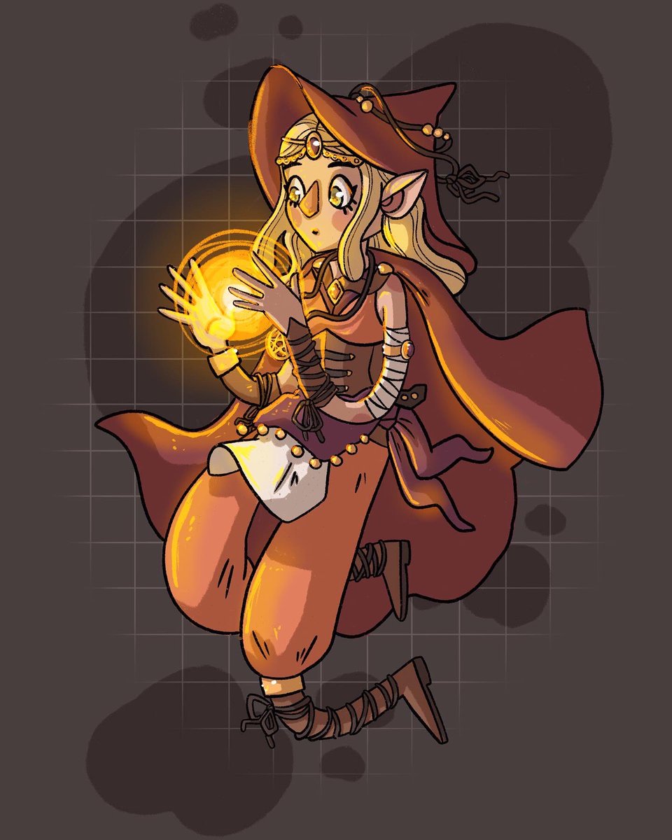 zillyzipf_illus's tweet photo. I stupidly assumed posting on twitter through Instagram would just post the pictures and not a link. Anyways here’s my latest post: half-elf sorceress Mella! #DnDcharacter #dndart #halfelfsorceress https://t.co/tgcr4CZ4Vm