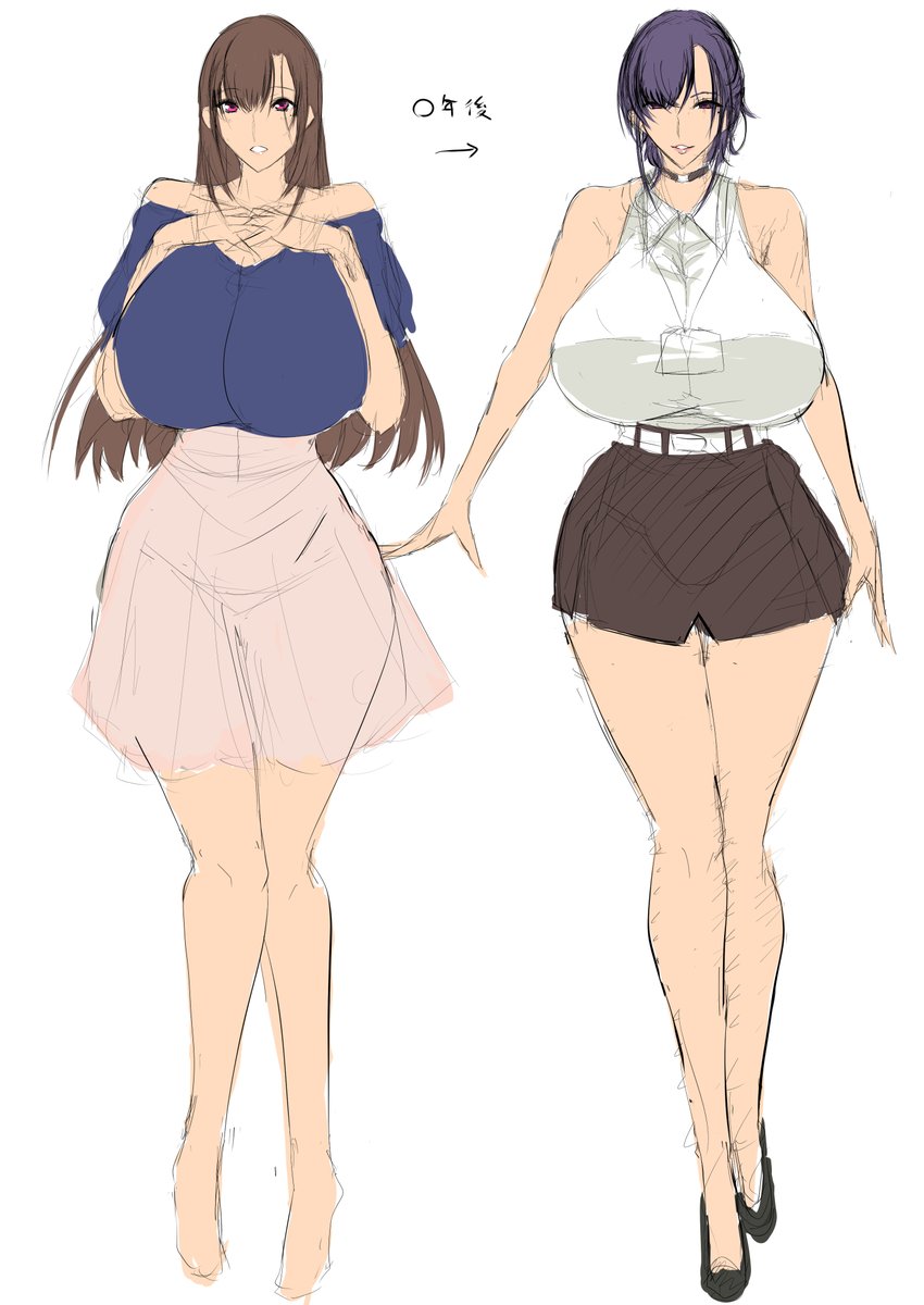 まだ調整しますけど、
こういう感じのウソ同人表紙みたいなの描きたい🤤

1枚目は2枚目の右側の時です🤤 