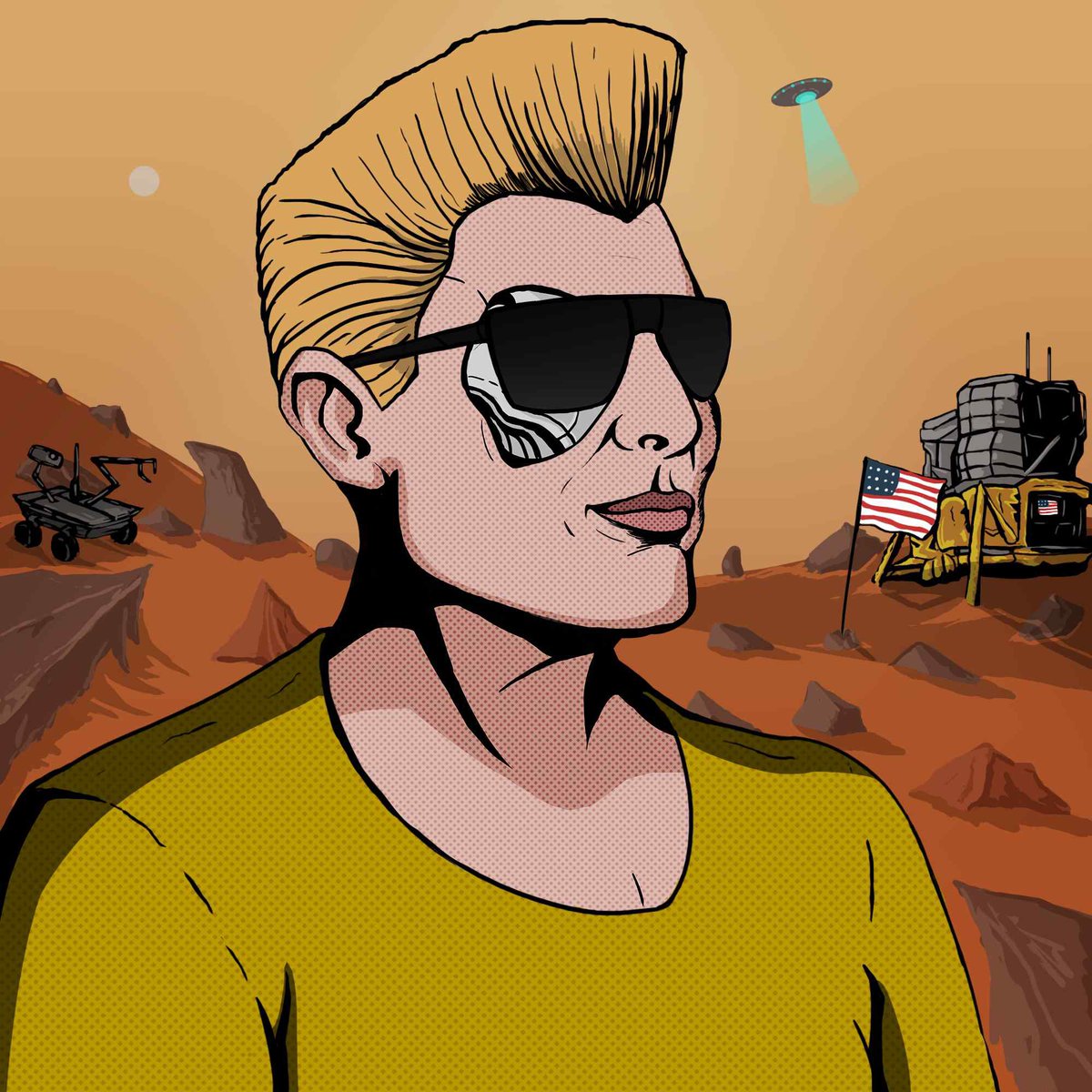 LexLopez2363's tweet photo. Professor Elon
https://t.co/HS5y1ZTNyp

#nft #art #metaverse #cryptoverse #crypto #web3 #digital #digitalart #elonmusk #elonmuskart #tesla #spacex #veefriends #opensea #coinspot #binance #instagram #facebook #twitter #youtube #tiktok #ethereum #mars #jacket #yellow #glasses https://t.co/8TSUl3abaY