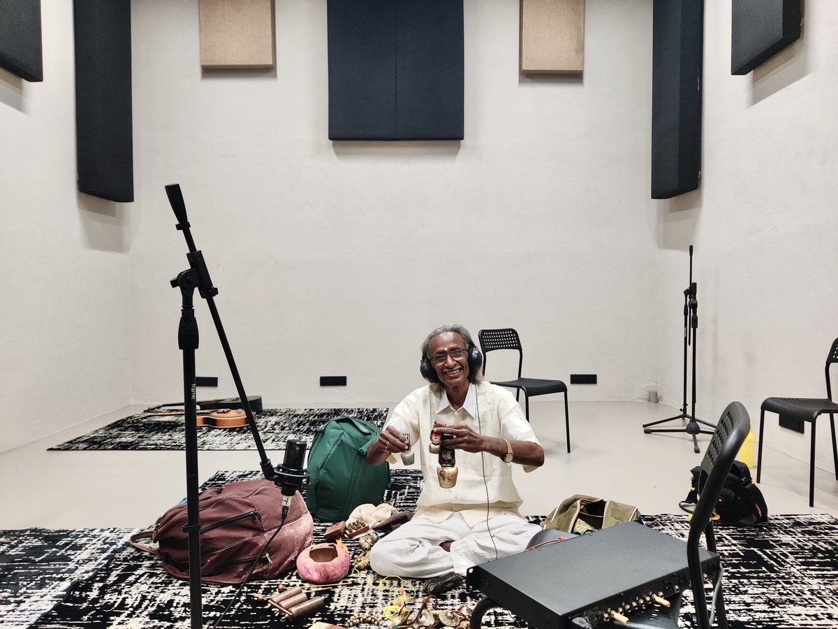Recording the legendary Chennai percussionist Jaychaa for the upcoming Telugu feature film, Siddha, directed by Mahi V Raghav. @mahivraghav
One of the very first recordings at the brand new River Records Studios.
