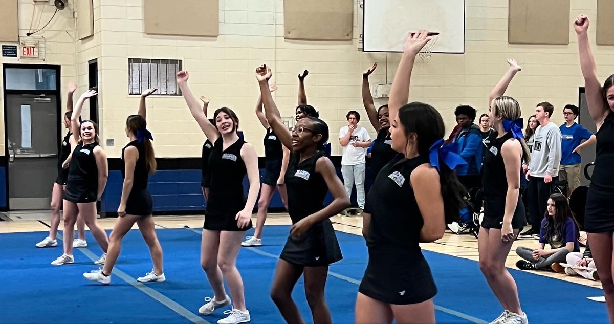 FCSFalcon_Cheer's tweet photo. Had a blast today cheering for our 5th and 6th graders and pumping them up for their ACAP text tomorrow! #yallgotthis💪 #shootforsuccess🏀 #soarfalcons https://t.co/1IIZON2uO9