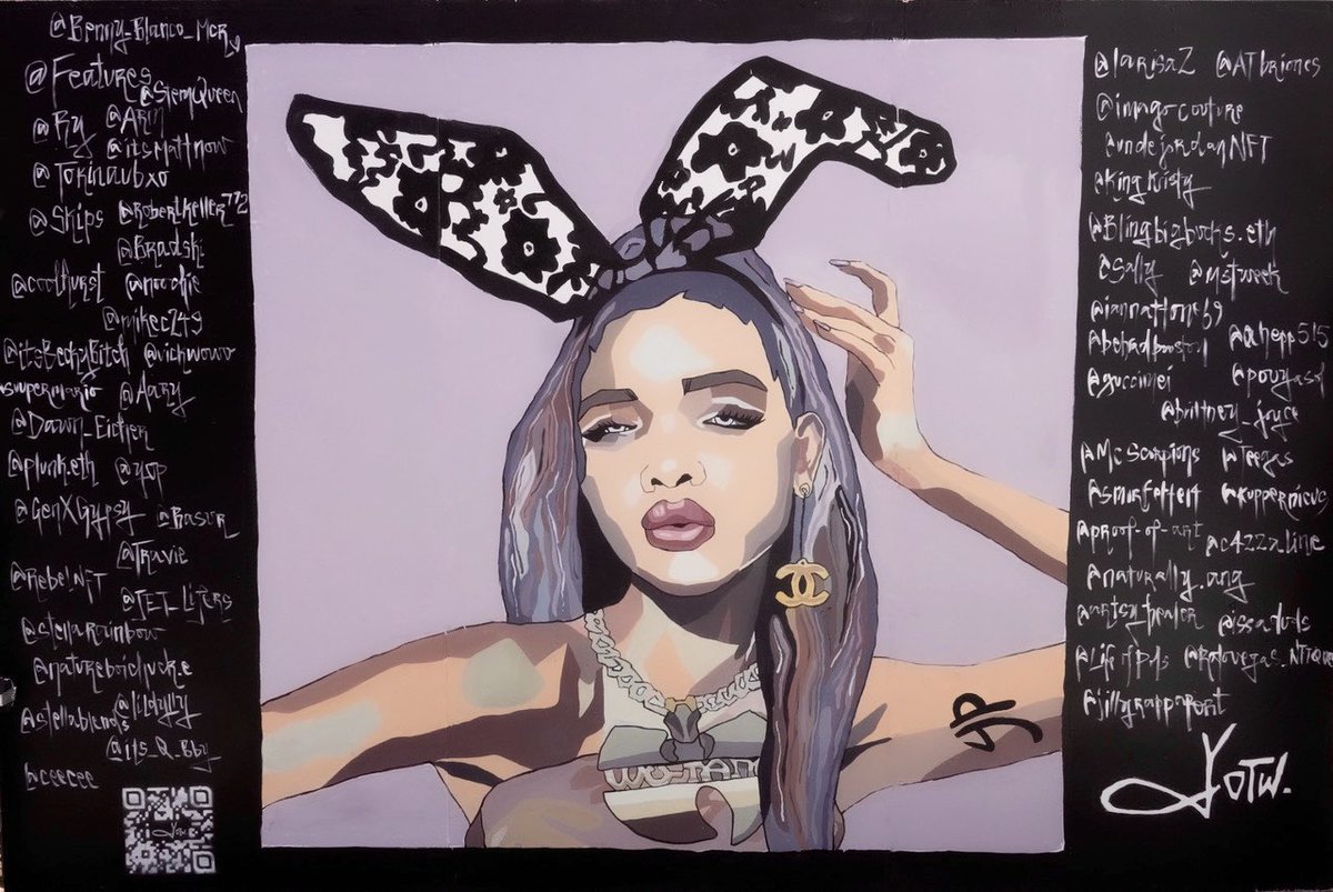 Whoever mints it gets it 👀

This beauty is still in the un-minted portion of the collection. Whoever mints it will get the matching canvas painted by <a href="/yasminshimaart/">Yasmin Shima 🇦🇺</a>. We will call this minter the Melrose Minter since she is currently LIVE on Melrose Ave.