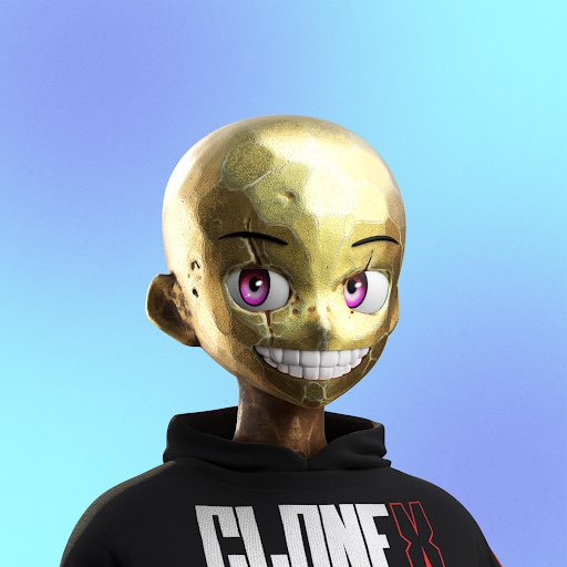 I'm in! #CloneXFam #CloneX #NFTs

I'd love to follow every CloneX holder! Does this hashtag thingy work? #clonefollowclone #RTFKT <a href="/RTFKTstudios/">RTFKT</a> 🏆🚀