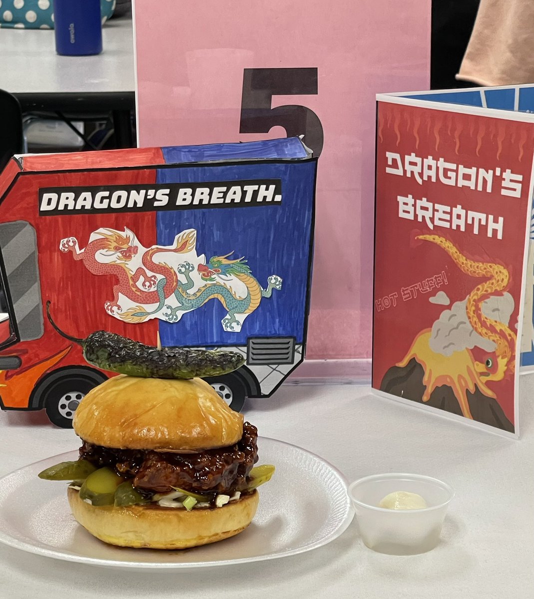 haenni26's tweet photo. ProStart students created business plans, designed food trucks and menus then focused on a feature entree &amp; dessert for each truck. They completed the project with a cook off! The competition was fierce! #chsfacs #prostart https://t.co/AgFxwrTetn