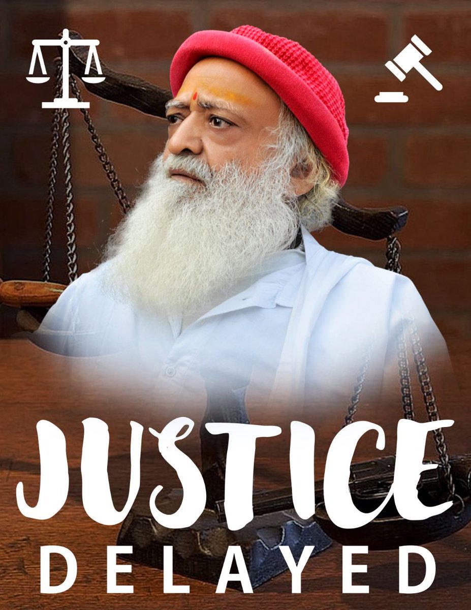 <a href="/asharamjibapu_/">Sant Shri Asharamji Bapu</a> Sant Shri Asharamji Bapu की निर्दोषता जगज़ाहिर है। उनका गिरता हुआ स्वास्थ्य व 85 वर्ष की आयु को नजरअंदाज किया जा रहा है।
लगभग 9 वर्षो में उनके मानवाधिकारो का भी हनन हुआ हैं। 
Justice Delayed Justice Denied जैसा ही है।
Innocents Suffer
#सालों_से_निर्दोष_जेल_में