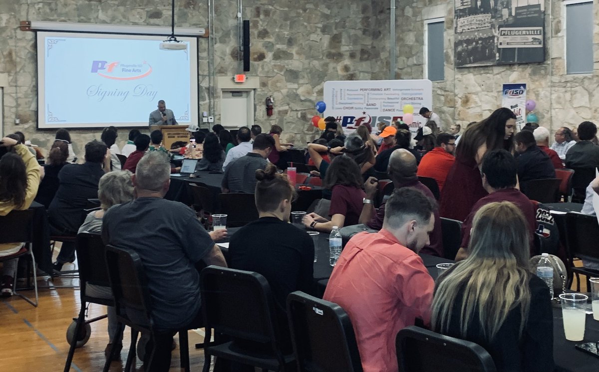 PfISDfinearts's tweet image. Thank you to all of the families, teachers, administrators, central office staff, and school board members who celebrated our students with us at the first @PfISD Fine Arts Signing Day!