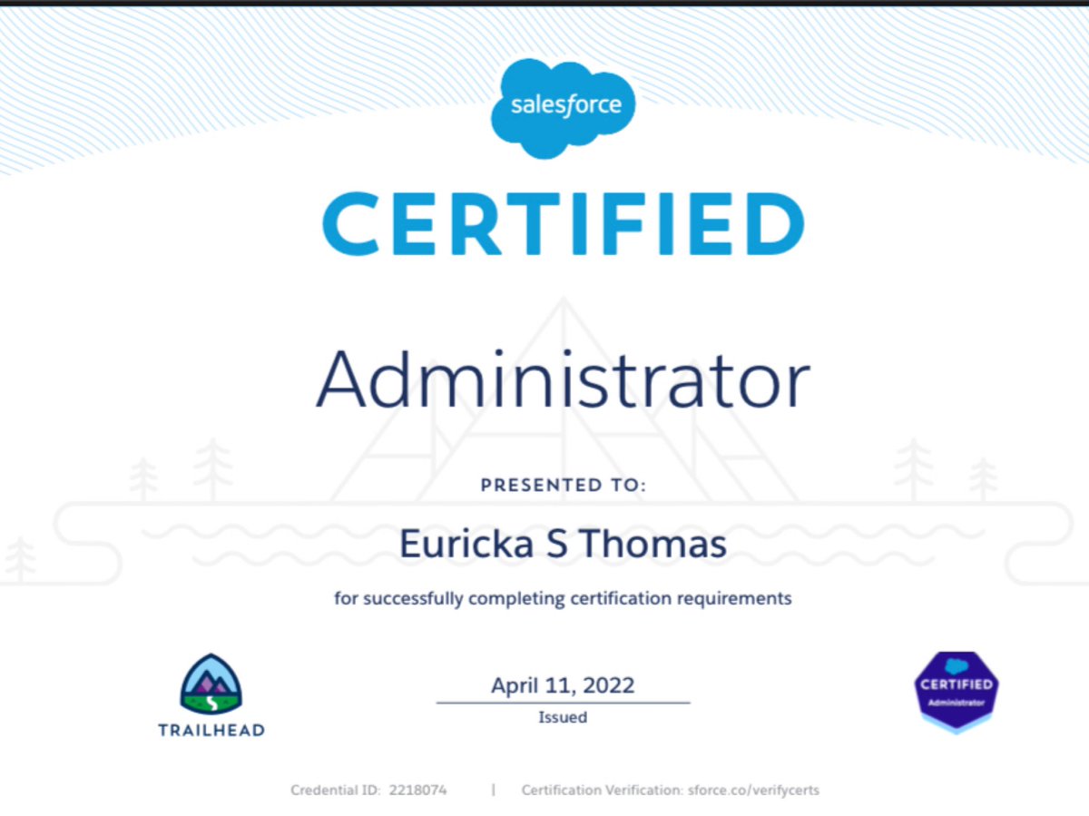 Investinu0's tweet photo. I’m so happy and grateful to announce after hours, days, weeks and months of studying, taking practice tests, several sleepless nights and lots of prayer and encouragement.  I have successfully passed the Salesforce Certified Administrator exam.  Thank you to all my Tribe!! https://t.co/5xlyQuq890