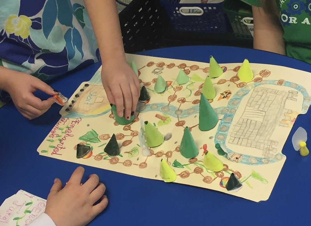 JanBTeach's tweet photo. Student-created multiplication games. Developed rules, how to play, objectives, and designed their own game boards. #UMEdTech https://t.co/ka3a0b1BQs