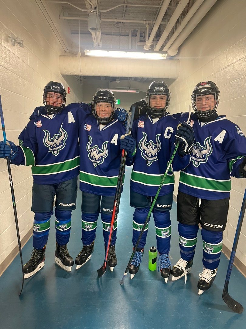 Introducing 2021-22 U15D Paradise Warriors Leadership Team!
Captain: Josh Saunders
Alternate Captain: Matthew Oliver
Alternate Captain: Karter Walsh
Alternate  Captain: Perry Murphy 
Looking sharp boys! Congratulations! @PmhaWarriors