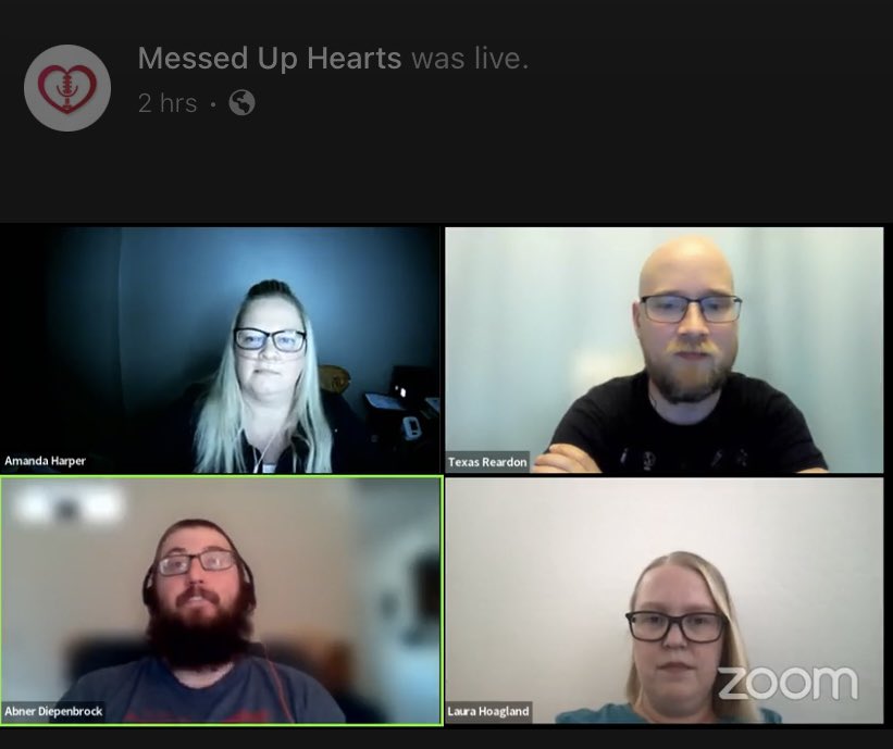 MessedUpHearts's tweet photo. Our 4th Episode of Messed Up Hearts is on Facebook live. Topic- Transitioning care into Adulthood.  Go check it out.  #ACHD #CardioTwitter  #CHD All Adult Single Ventricle Patients telling their real life experiences. https://t.co/Uj4olSEKHw
