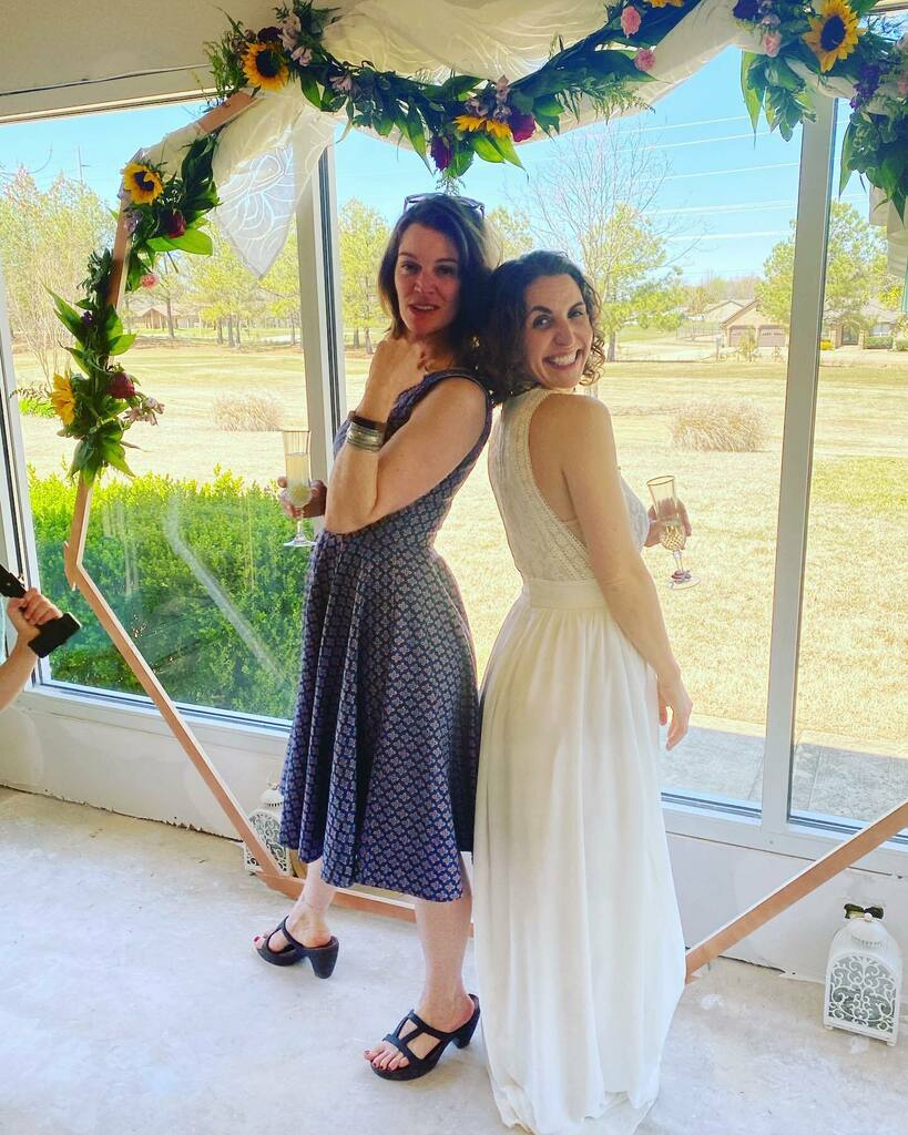 Family is what we weave it to be. 
✨
Sampling of scenes from the KNOT Wedding and its buckets of flowers and other DIY adventures. No kids pictured here because of digital privacy considerations, but believe me when I say they are wonderful together.… instagr.am/p/CcO8sVKsemd/