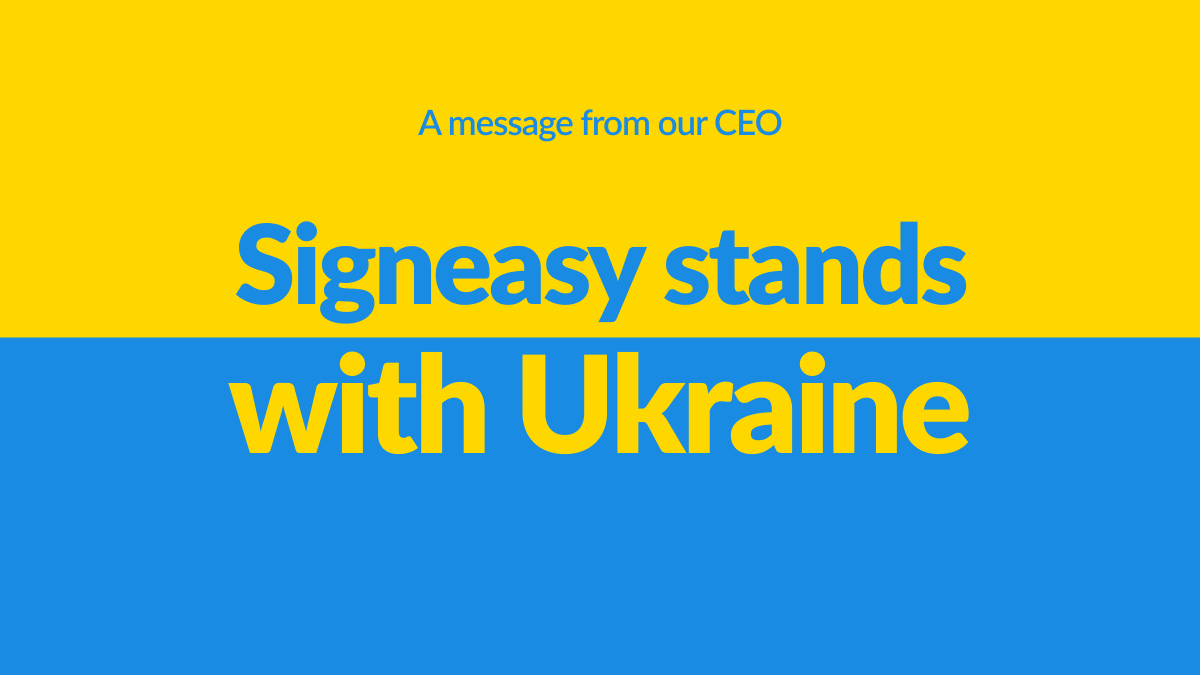 GetSigneasy's tweet photo. "Signeasy stands with Ukraine. We will donate all our earnings in Ukraine from 2014 to 2021 to UNICEF along with the donation fund we have raised through Signeasy employees." writes @spatro, CEO and Founder at Signeasy.
https://t.co/dgDF19Mvpa
#standwithukraine https://t.co/X0JkkyzY38