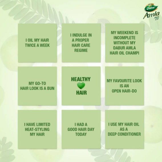 DaburIndia's tweet image. Tell us one thing you have checked off our bingo in the comment section below 💚
With Dabur Amla Hair Oil, you can definitely check off nourishing hair care off your list!

#DaburAmla #WorldsNo1HairOil #AsliAmlaDaburAmla #HairOil #GoodHairDays #Bingo