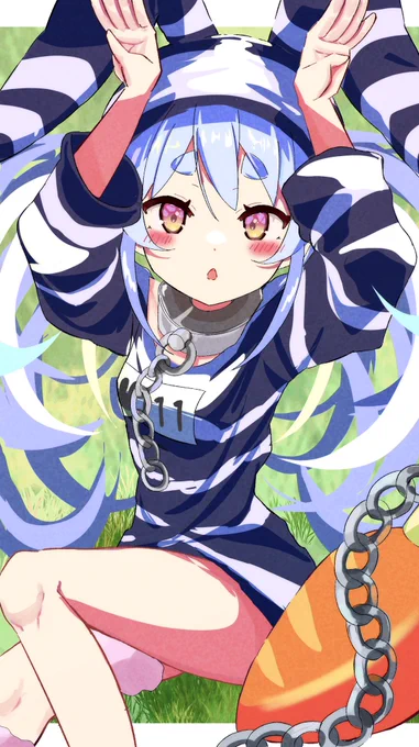 ぺ、ぺこーらは何もやってないぺこ…逃がしてほしいぺこ🐰(騙されろ!騙されろ😎) #ぺこらーと 