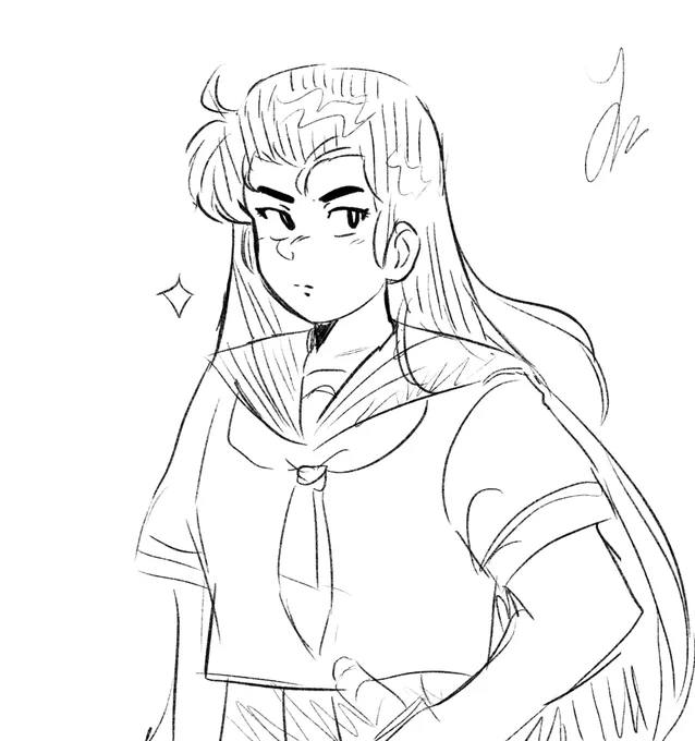 i had to sketch her… mean lesbian 