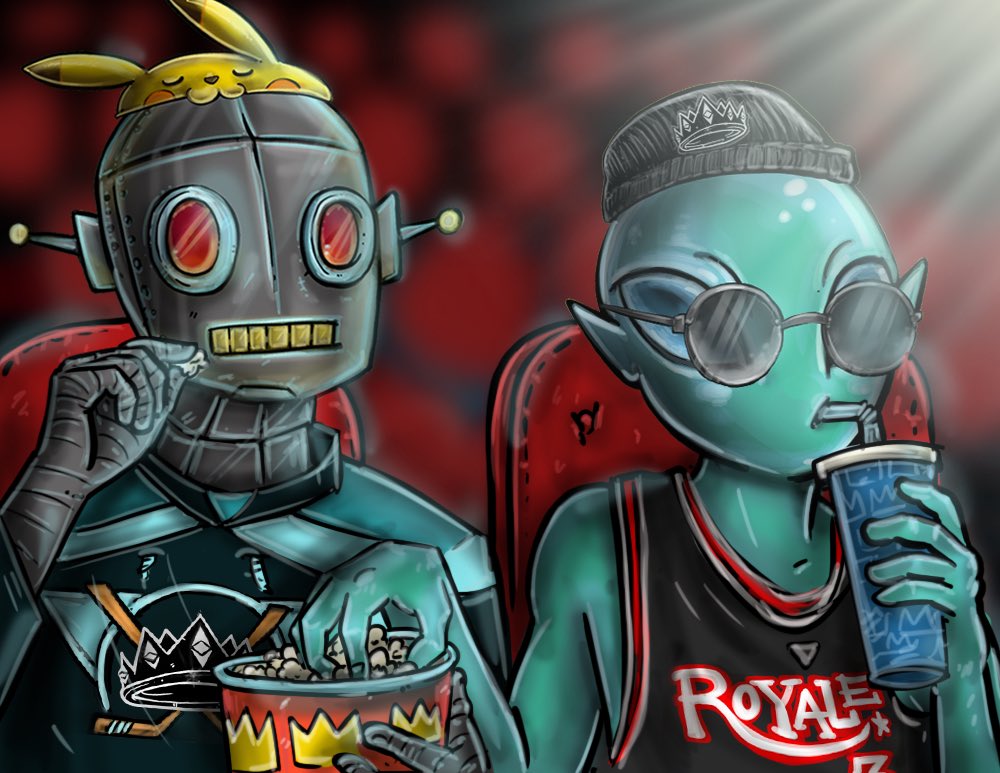 Hey frens! I’m hosting a movie night in <a href="/EtherRoyale/">Ether Royale ⚔️</a> ‘s discord server right now! We will be giving away a soldier to one lucky viewer 🍿🎥 #EtherRoyale #W2E #NFTcommunity