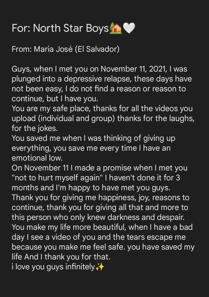 Quote_of_the_7's tweet photo. I hope one day they can read it🌷✨
@NorthStarBoys7 https://t.co/y9Osy0AeKX