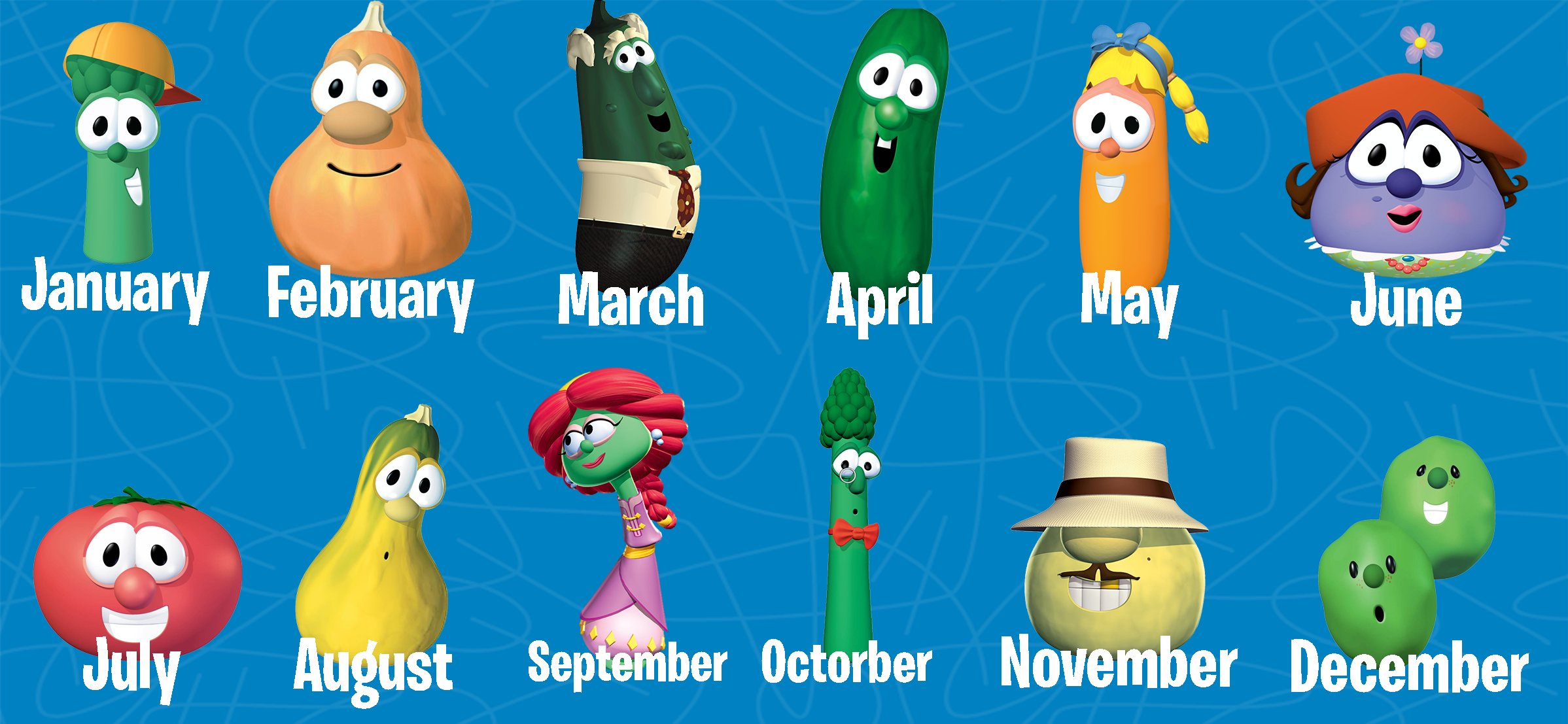 Cmanflip on X: “Your birth month is a VeggieTales character you’ll 