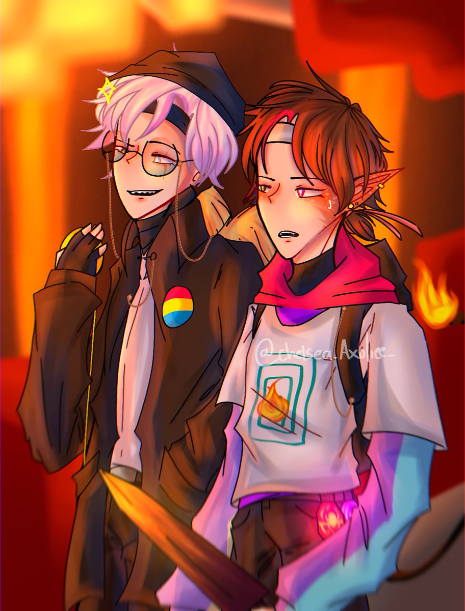Chelsea_Kashi's tweet photo. Redraw an AU child
Just 2 besties in the Nether:) 
Karlnap child: Me uwu
Tnt duo child: @Hanskyeo
Sorry for tagging you:']
•
#karlnap #tntduo #auchild #mcyt #dsmp #nether https://t.co/x9JmnrSJWe