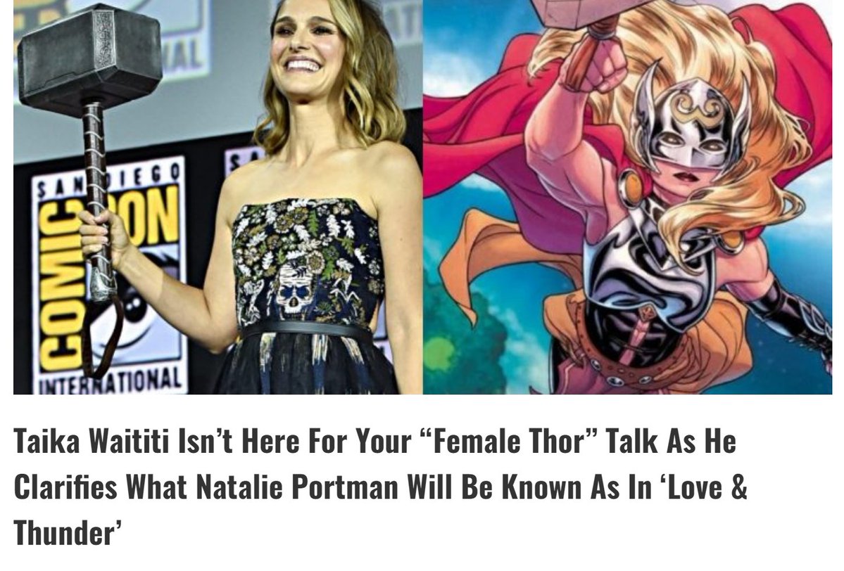 RT @Nerdrotics: Remember, Disney Marvel doesn't like it when we call Female Thor...
Female Thor
#FemaleThor https://t.co/LmBLLPEqvB