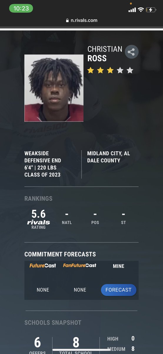 Ross_1of1's tweet photo. Blessed to be ranked a 3⭐️ BUT Striving for 5🙏🏾@ELammers_Rivals @Rivals @harrison2121 @CoreyRoss245 https://t.co/3sIUPo5K4S