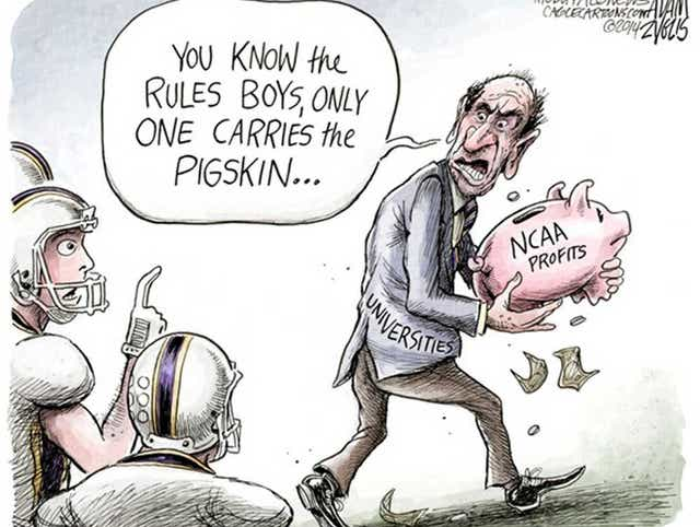 ichoi024's tweet photo. The NCAA and colleges seems to be exploiting the college athletes by proposing misleading contracts that only benefit the schools. #ucr150 @besavageee https://t.co/pP66kYjcKT
