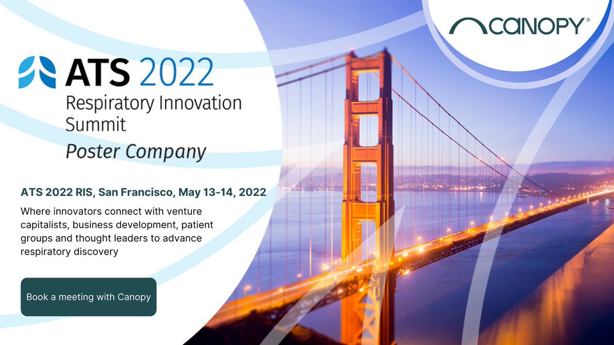 Join us at #ATS2022 Respiratory Innovation Summit May 13-14. We are honored to showcase the innovative respiratory protection Canopy Pro provides. Registration is still open below for both in-person and virtual attendees.
tinyurl.com/ytb3kajr