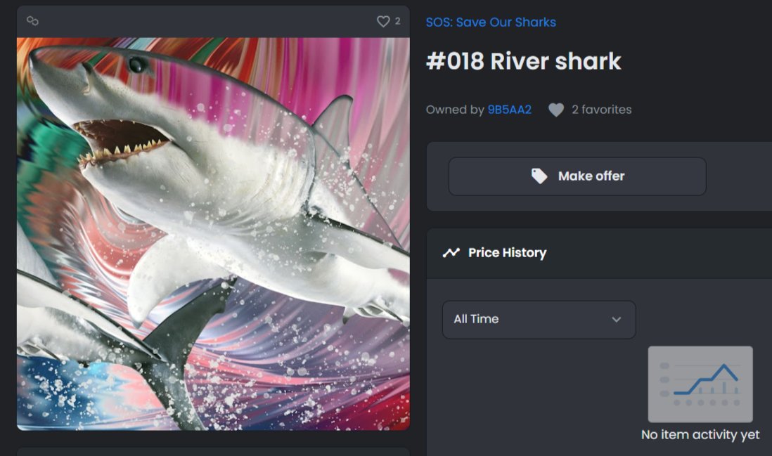 Another shark species is seen released to the OpenSea! Check out this psychedelic River shark 🦈

Mint yours now: sharks.likhanft.io 🇵🇭

#NFTphilippines #NFTph #SaveOurSharks 
<a href="/LikhaNft/">Likha</a>