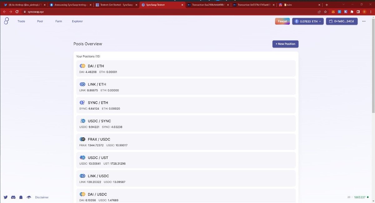 av_airdrop's tweet photo. SyncSwap is very easy to use and fast , the ui is good for new user , i hope these project will be succeed.

@bechmandaol
@dheafebryxxx
@dewixsintax
@adindaalifaxxx 

Join the discord : https://t.co/9TqoOrH9HB

#L222 #zkSync #Layer2 #ZKRollup #testnet #Ethereum #DeF https://t.co/mo8T1QV4vB