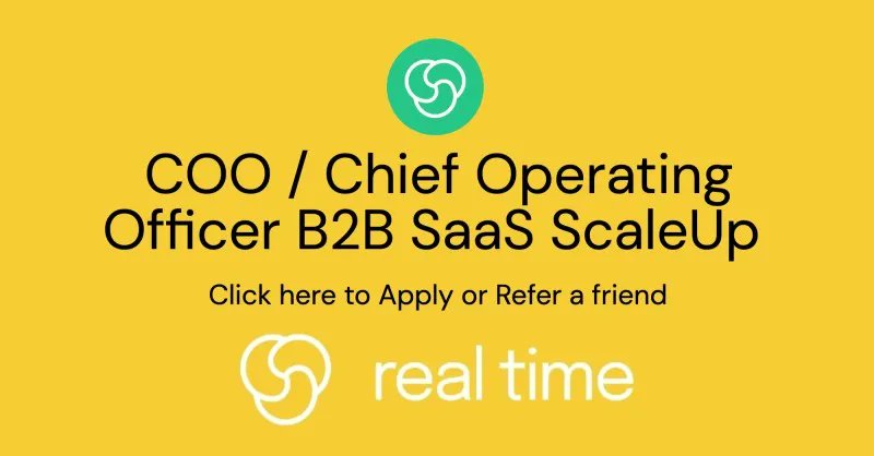 Chief Operating Officer to join B2B SaaS ScaleUp. Have the freedom and autonomy to lead the success of the operational business growth.

#COO #ChiefOperatingOfficer #SaaS #ScaleUp #Tech #Permanent #ESOP #Sydney #WFH #WFO realtimeaustralia.com/job-search/?pu…