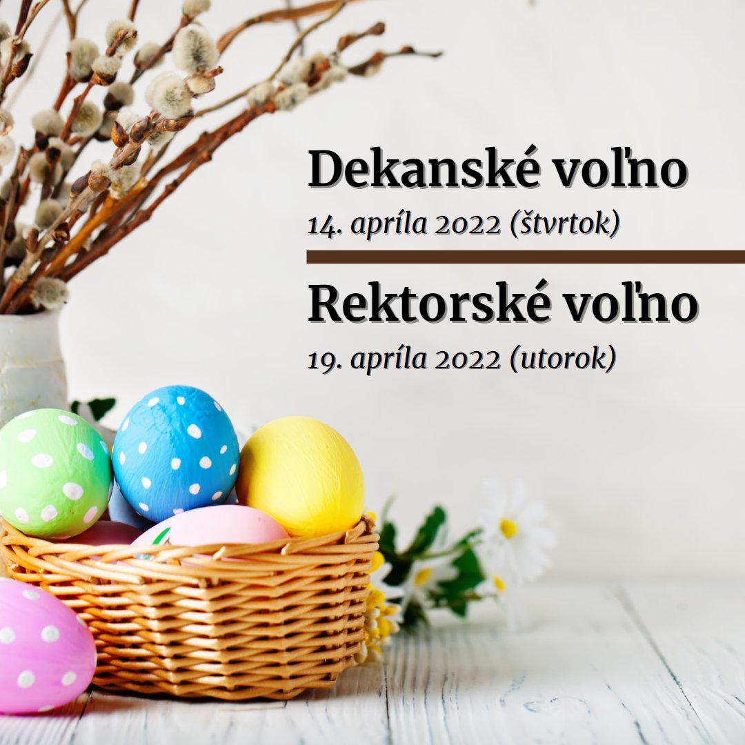 📢 Študenti pozor ‼️

⬇️ Dôležitý oznam v súvislosti s výučbou ⬇️
🔵 Dekanské voľno - 14. apríla 2022 (štvrtok)
🟠 Rektorské voľno - 19. apríla 2022 (utorok)

#mysmefvs #upjsfvs #studujverejnuspravu #fvs #fvsupjs