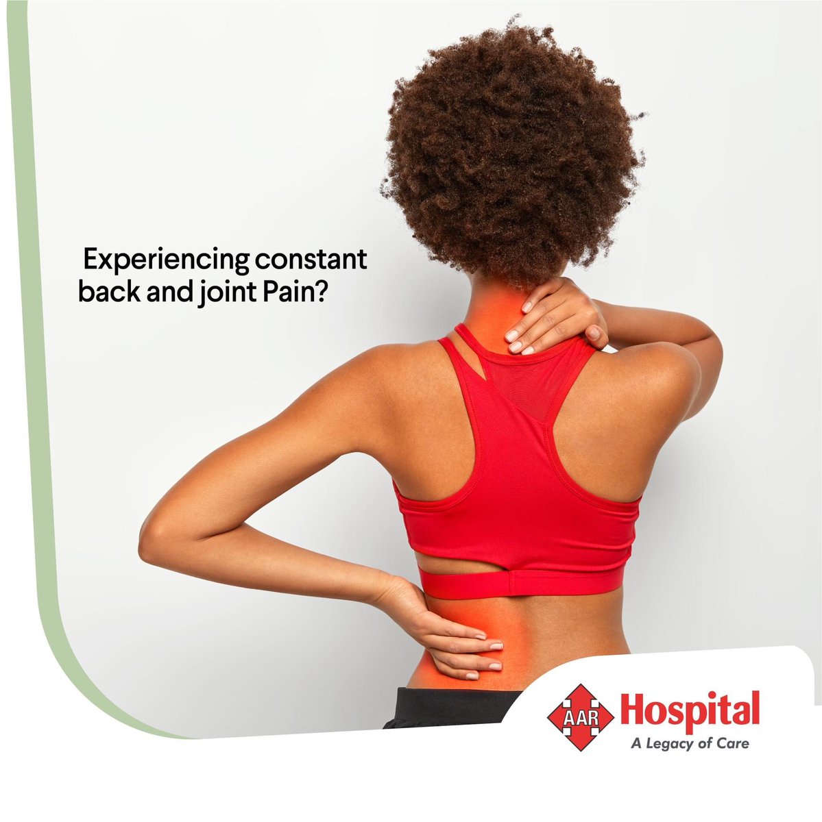 AarHospital's tweet photo. Visit our orthopedic clinics and let our doctors examine and guide you along the path to recovery.
Our orthopedic clinic is open from Monday to Saturday 9am-4pm.
#aarhospital #alegacyofcare #orthopedic #jointpain #backpain #chronicbackpain #chronicjointpain #chronicmusclepain https://t.co/F6d9heZTcp