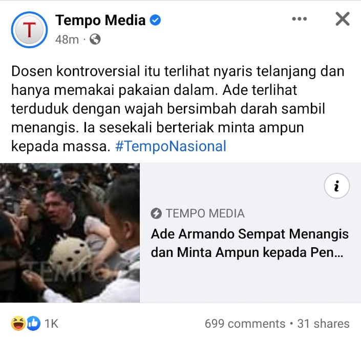 zoelfick's tweet image. Bahasa Tempo kok bisa serendah ini?