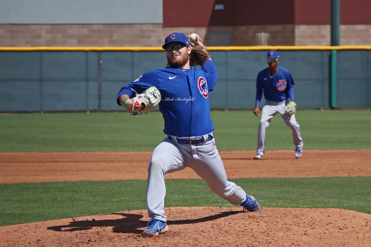 biest22's tweet photo. 2021 #Cubs 6th round draft pick @Riley_Martin16 in action during Spring Training. @Pelicanbaseball @QUHawksBaseball #ST2K22 #baseball #flow https://t.co/FV6rsUEb82