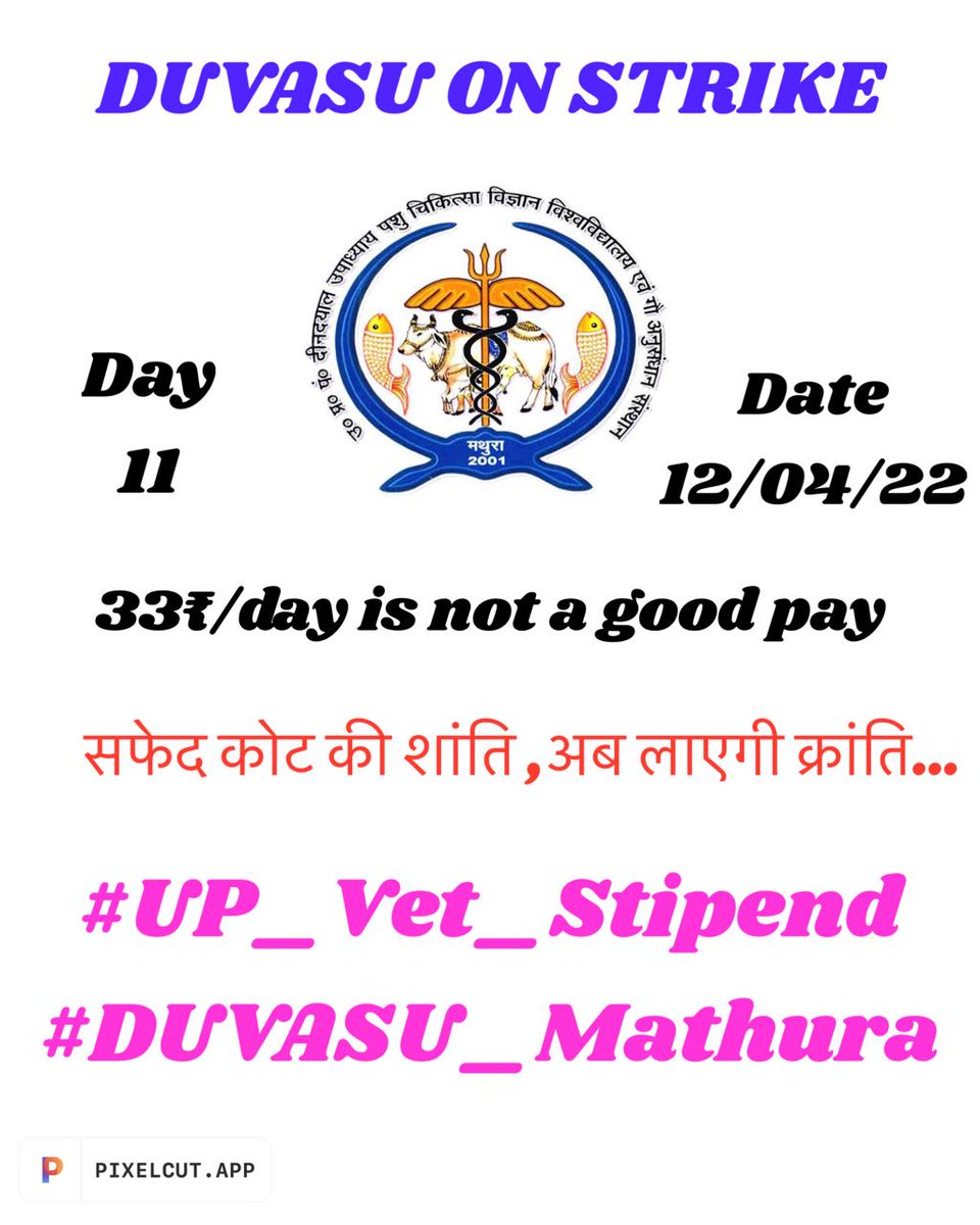 malika_0206's tweet photo. संघर्ष इनता बड़ा हो कि कोई कहानी बन जाए, 
निराश व्यक्ति भी पढ़े, तो संघर्ष की राह पर चले।
#UP_Vet_Stipend 
#DUVASU_Mathura 
#SVPUAT_Meerut 
@dharampalbjpmla @pdevendra @sudhirk_garg @myogiadityanath @anandibenpatel @dmmathura7512 @ncbjp_laxmi @anandibenpatel @ANINewsUP @News18UP https://t.co/2UFkzkaIMz