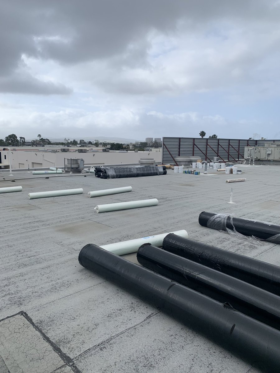 50,000 square foot reroof getting started. @FiberTite @RStandards #reroof #singleply #keeroofing #pvcroofing #commercialroofing
