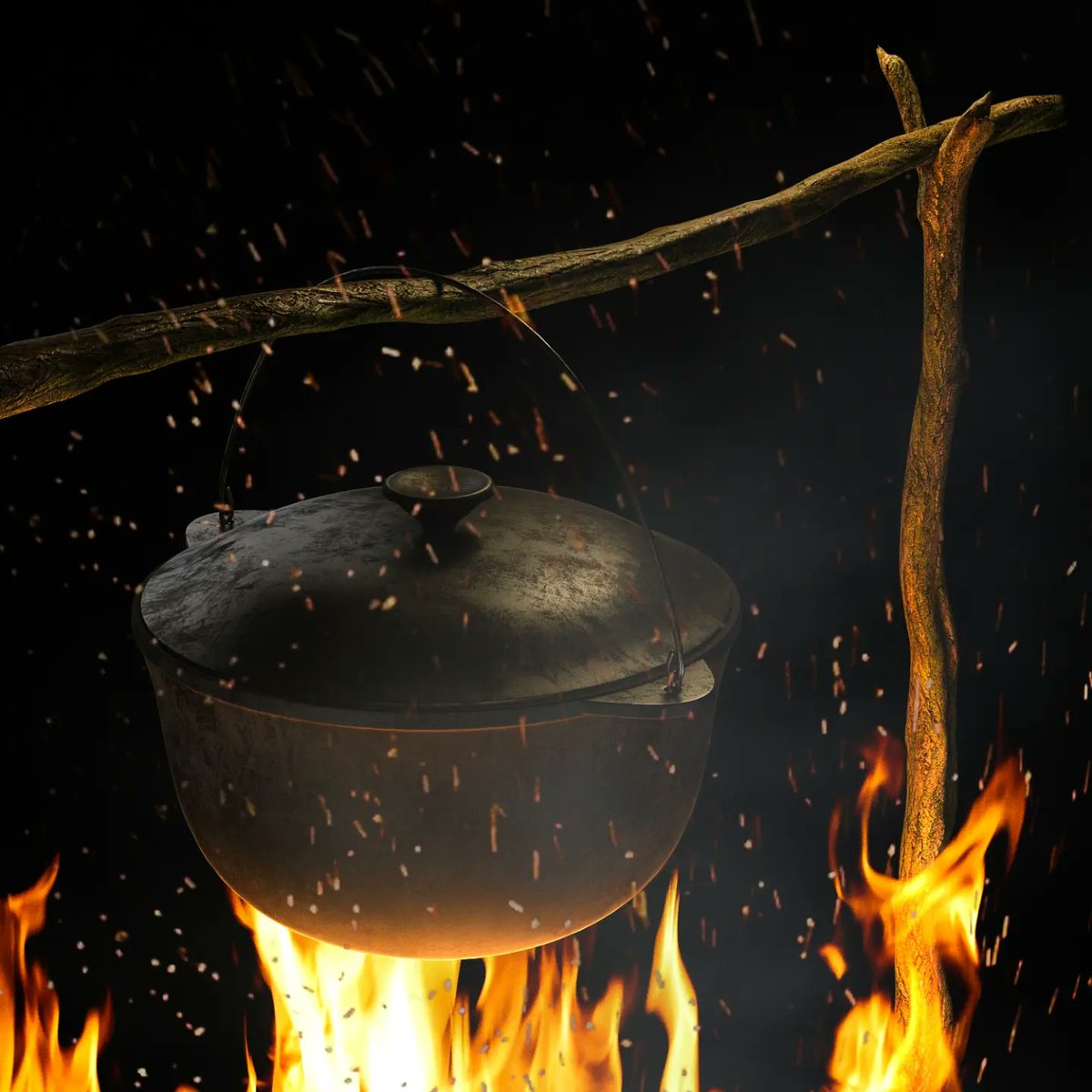 madMIX_X's tweet photo. He washed down a pretty forest fire.  May is coming, everyone is in the forest.  😊🌲

 #3d #bonfire https://t.co/MCDDVH36W2