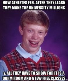 Bubbsbf's tweet photo. The penalty for not following all terms of the NLI can lead to athletic ineligibility. This is problematic because many athletes do not know what all the NLI entails and have no one who can properly interpret the contract.   #ucr150 @besavageee https://t.co/ZIIbGCDNhj