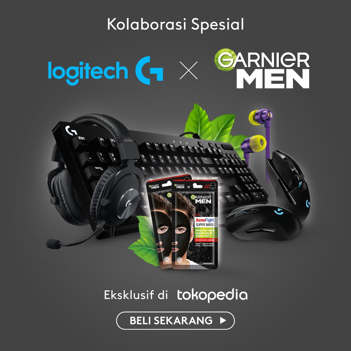 LogitechID's tweet photo. Biar kamu makin keren pas live streaming main game nih Logi friends #LogitechGXGarnierMen ada special kolaborasi, ekslusif di #Tokopedia ya => https://t.co/z3HvyePzTo
#LogitechGIndonesia https://t.co/nPiEgkUhPv